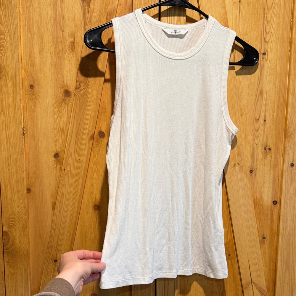 7 For All Mankind Off-White Tank Top